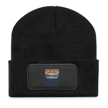 I'm not old I'm classic Curling Retro Vintage - Recycelte Patch Beanie - Schwarz - Vorne