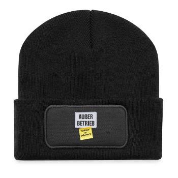 Out of order technician informs sloth office - Recycled Patch Beanie - black - Front