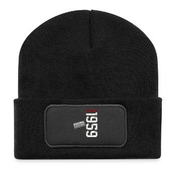 66. Geburtstag Original Dezember Jahrgang 1959 - Recycelte Patch Beanie - Schwarz - Vorne
