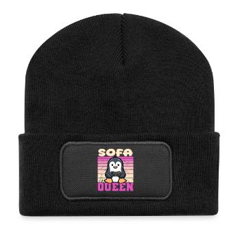 Gamer queen - Recycelte Patch Beanie - Schwarz - Vorne