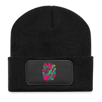 Floral dance in colour - Recycled Patch Beanie - black - Front