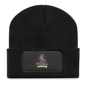 Problem Solving Climbing Rock Bouldering Fun - Recycled Patch Beanie - black - Front