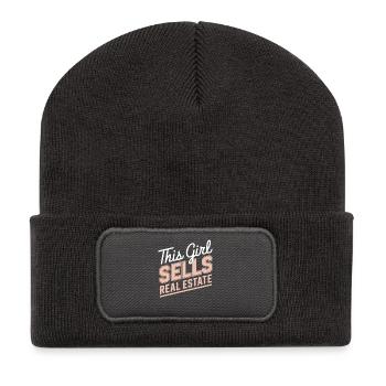 This Girl Sells Real Estate - Recycled Patch Beanie - dark grey - Front