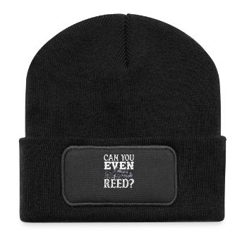 Tu peux même être saxophoniste-saxophoniste - Beanie recyclé à patch - noir - Devant