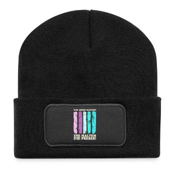 Forest Nature Trees Nature Lover Forest Bathing Gift - Recycled Patch Beanie - black - Front