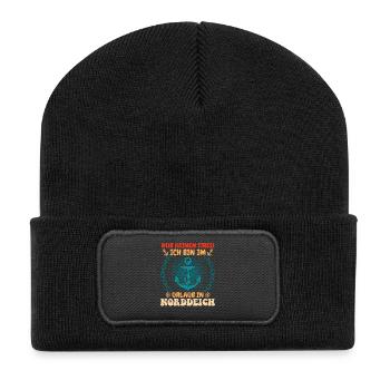 Vacances en mer du Nord NE T’INQUIÈTE PAS, JE SUIS EN VACANCES - Beanie recyclé à patch - noir - Devant