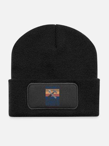 Machinist Because Engineers Need Heroes Too Shirt - Recycled Patch Beanie - black