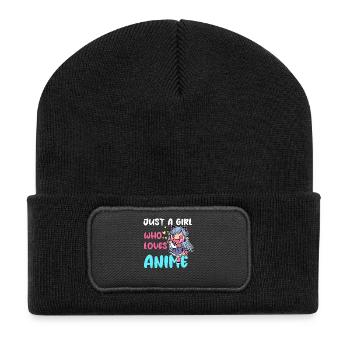La fille adore l’anime Chibi - Beanie recyclé à patch - noir - Devant