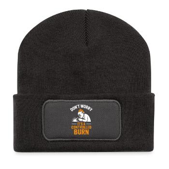 Soudeur qui dit profession, drôle de cadeau de soudeur, - Beanie recyclé à patch - charbon - Devant