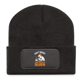 Soudeur qui dit profession, drôle de cadeau de soudeur, - Beanie recyclé à patch - charbon - Devant