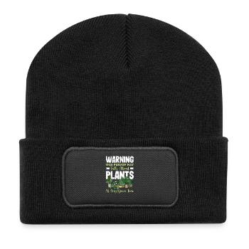 Cadeaux pour les jardins et les amoureux des plantes - Beanie recyclé à patch - noir - Devant