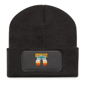 Vacances en mer Baltique VACANCES À UMMANZ Drôle de sensation - Beanie recyclé à patch - charbon - Devant
