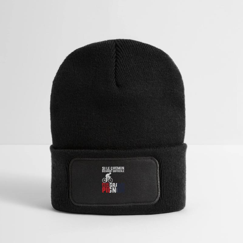 Si Le Chemin Devient Difficile - Cycliste Cadeau Beanie recyclé à patch