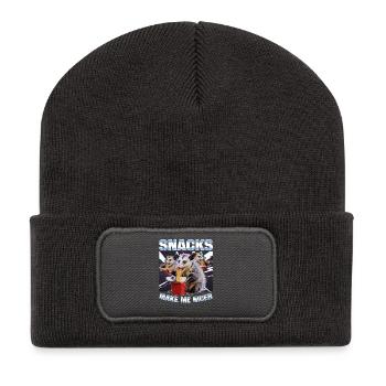 Funny Opossum - Recycelte Patch Beanie - Dunkelgrau - Vorne