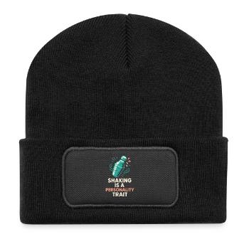 Shaker Stuck Mixologue débutant - Beanie recyclé à patch - noir - Devant
