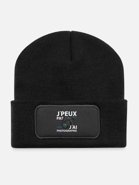 I can't I photograph - Recycled Patch Beanie - black
