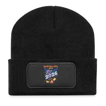 Bonne année 2026 Célébrez avec style - Beanie recyclé à patch - noir - Devant