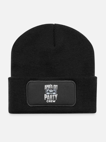 Apres Ski Party Crew - Recycelte Patch Beanie - Schwarz
