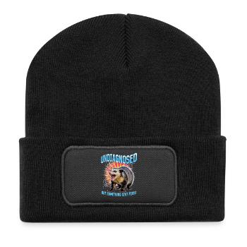 Funny Opossum - Recycelte Patch Beanie - Schwarz - Vorne