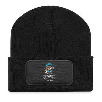 Ours officiel du meilleur Papa Sleeping Shirt - Beanie recyclé à patch - noir - Devant