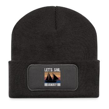 let's sail away - Recycelte Patch Beanie - Dunkelgrau - Vorne