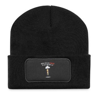 When misfortune has fallen in love with you - Recycled Patch Beanie - black - Front