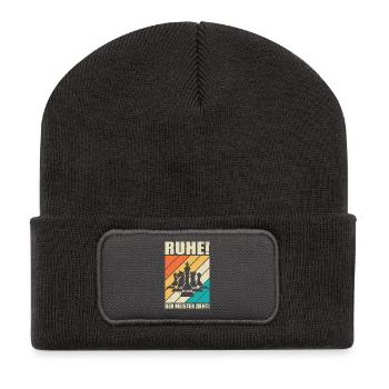 Cadeaux pour joueurs d’échecs Accessoires d’échecs Échiquier Échiquier - Beanie recyclé à patch - charbon - Devant