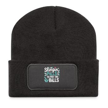 Slingin' Pills to Pay the Bills - Recycled Patch Beanie - dark grey - Front