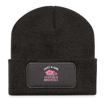 Juste une architecte - Beanie recyclé à patch - charbon - Devant