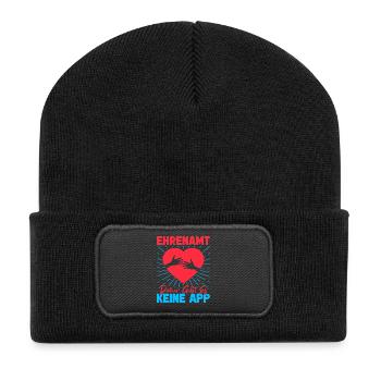 Reconnaissance du bénévolat Il n’existe pas d’application pour le bénévolat - Beanie recyclé à patch - noir - Devant