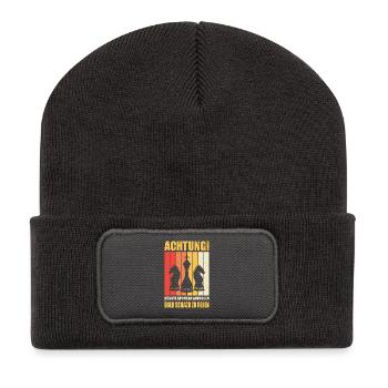 Cadeaux pour joueurs d’échecs Accessoires d’échecs Échiquier Échiquier - Beanie recyclé à patch - charbon - Devant