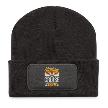Croisière d’anniversaire Équipage de croisière Croisière Cruise Birthday - Beanie recyclé à patch - charbon - Devant