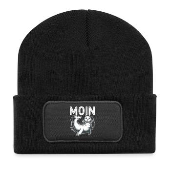 Phoque des phoques mer Baltique Moin en mer du Nord - Beanie recyclé à patch - noir - Devant