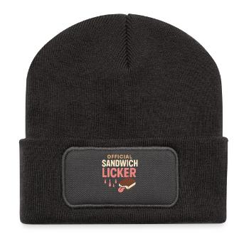 Eis-sandwich-liebhaber Sommerdessert - Recycelte Patch Beanie - Dunkelgrau - Vorne