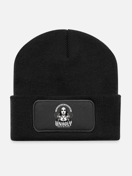 Unholy Nun – Salvation Ends - Recycelte Patch Beanie - Schwarz