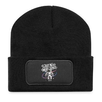 J’ai juste besoin de plus d’espace - Logo d’astronaute cool - Beanie recyclé à patch - noir - Devant