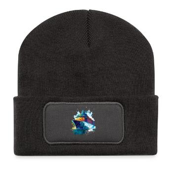 bateau de croisière Illustration Ocean voyage - Beanie recyclé à patch - charbon - Devant