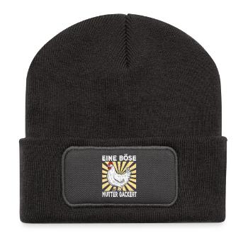 Eine Böse Mutter Gackert - Recycelte Patch Beanie - Dunkelgrau - Vorne