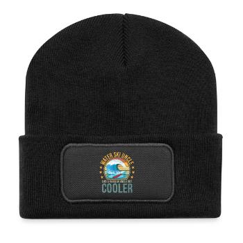 Ski nautique Oncle Day Oncle Amoureux du ski Oncle Ski nautique - Beanie recyclé à patch - noir - Devant