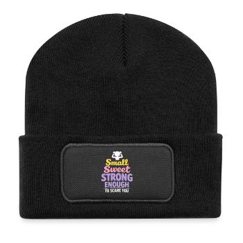 Anime Strong Girl Taking The Force In - Recycled Patch Beanie - black - Front