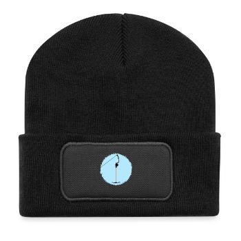 Ankerlift | Lift me, Ski, Wintersport, Skiurlaub - Recycelte Patch Beanie - Schwarz - Vorne