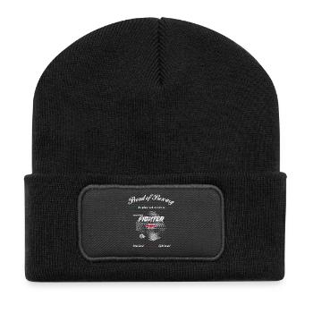 Proud of Boxing - fighter - Großbritannien - Recycelte Patch Beanie - Schwarz - Vorne