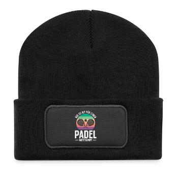 Retired NEVER TOO OLD FOR A PADEL COMPETITION - Recycled Patch Beanie - black - Front