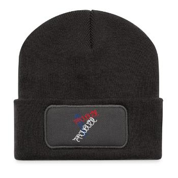 Kreatives Provence Frankreich T-Shirt - Recycelte Patch Beanie - Dunkelgrau - Vorne