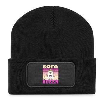Lama gamerin - Recycelte Patch Beanie - Schwarz - Vorne