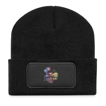 Voyage de Majorque 2026 Coloré - Beanie recyclé à patch - noir - Devant
