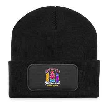 Art du vitrail Artiste du vitrail - Beanie recyclé à patch - noir - Devant