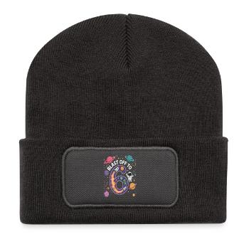 Departure into space 6th birthday children's birthday party - Recycled Patch Beanie - dark grey - Front