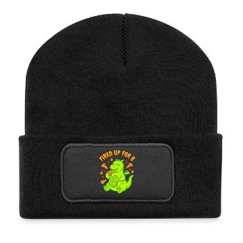 Motivé pour 6 Dragon Pizza - Beanie recyclé à patch - noir - Devant