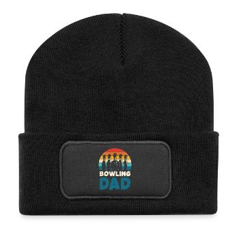 Bowling Dad Rétro Design - Beanie recyclé à patch - noir - Devant